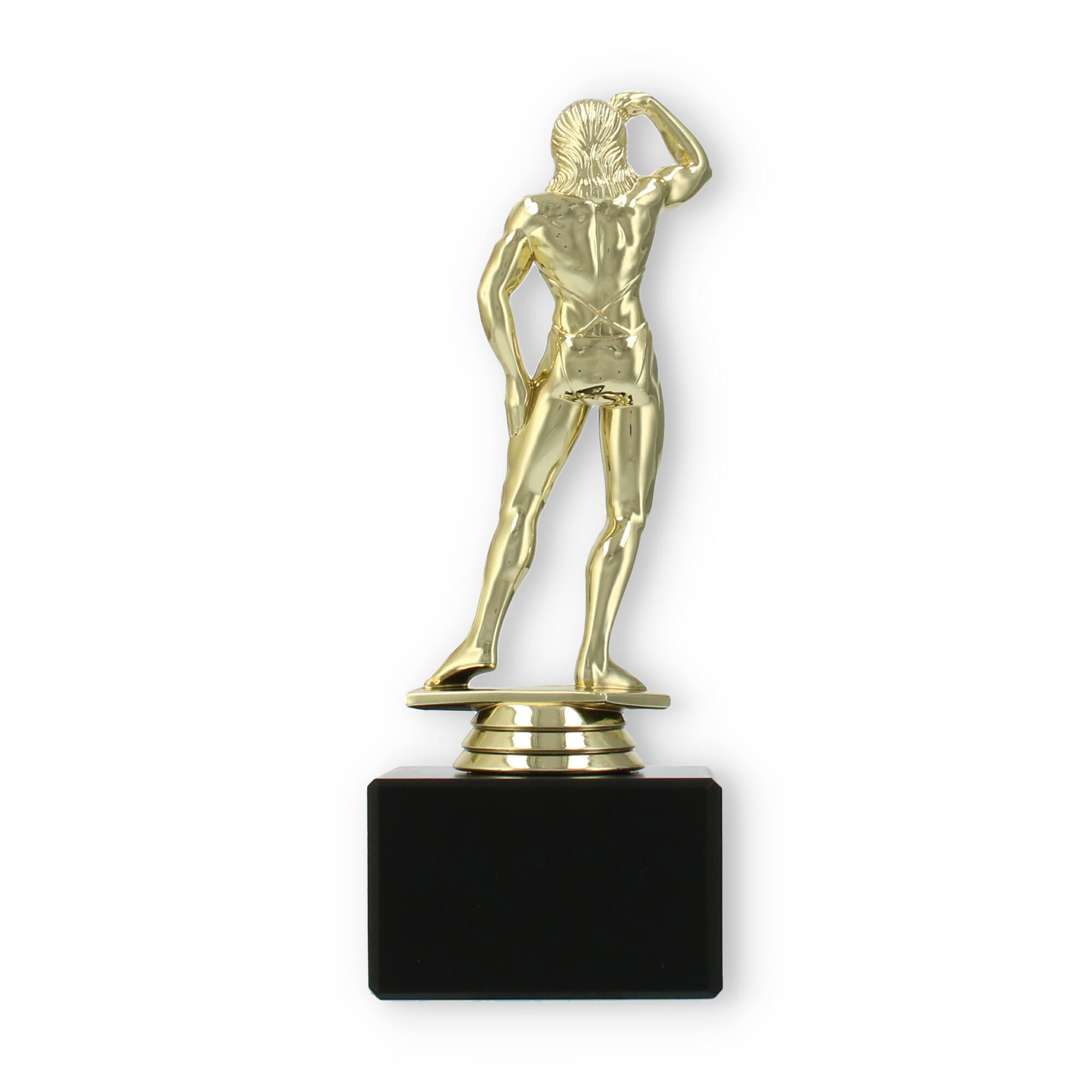 Bodybuilder Trophy With Custom Engraving On Marble Base