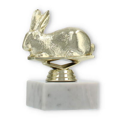 Pokal Hase Goldfarben Mit Gravur Und Marmorsockel Cm