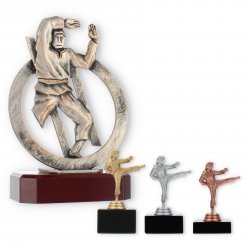 Karate Figur   Preis Pokal Trophäe mit echter Gravur 15,8 cm 