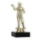 Pokal Kunststofffigur Dartspieler gold auf schwarzem Marmorsockel 14,4cm