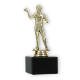 Pokal Kunststofffigur Dartspieler gold auf schwarzem Marmorsockel 16,4cm