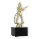 Pokal Kunststofffigur Feuerwehrmann gold auf schwarzem Marmorsockel 15,9cm