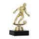 Trophy plastic figure soccer men gold on black marble base 13.2cm