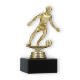Trophy plastic figure soccer men gold on black marble base 14.2cm