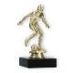 Trophy plastic figure footballer gold on black marble base 13,4cm