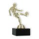 Pokal Kunststofffigur Fußballspieler gold auf schwarzem Marmorsockel 14,0cm