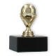 Pokal Kunststofffigur Fußball gold auf schwarzem Marmorsockel 9,6cm