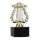 Pokal Kunststofffigur Lyra gold auf schwarzem Marmorsockel 14,6cm