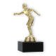 Trophy plastic figure Petanque ladies gold on black marble base 14.5cm