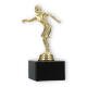 Trophy plastic figure Petanque ladies gold on black marble base 15.5cm