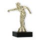Pokal Kunststofffigur Petanque Herren gold auf schwarzem Marmorsockel 13,5cm