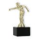 Trophy plastic figure Petanque men gold on black marble base 15.5cm