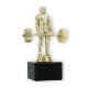 Pokal Kunststofffigur Kraftdreikampf Kreuzheben gold auf schwarzem Marmorsockel 17,0cm