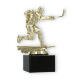Trophy plastic figure ice hockey men gold on black marble base 15,8cm