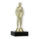 Pokal Kunststofffigur Judo Damen gold auf schwarzem Marmorsockel 15,2cm