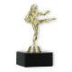 Trophy plastic figure karate ladies gold on black marble base 13.4cm