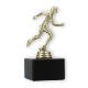 Pokal Kunststofffigur Läuferin gold auf schwarzem Marmorsockel 14,0cm