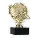 Trophy plastic figure running in wreath gold on black marble base 14,0cm