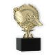 Trophy plastic figure running in wreath gold on black marble base 15,0cm
