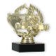 Trophy plastic figure Go-Kart in wreath gold on black marble base 11,5cm