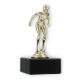 Pokal Kunststofffigur Schwimmerin gold auf schwarzem Marmorsockel 13,3cm