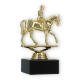 Trophy plastic figure rider gold on black marble base 14,3cm