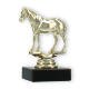 Pokal Kunststofffigur Quarter Horse gold auf schwarzem Marmorsockel 11,7cm