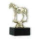 Pokal Kunststofffigur Quarter Horse gold auf schwarzem Marmorsockel 12,7cm