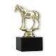 Pokal Kunststofffigur Quarter Horse gold auf schwarzem Marmorsockel 13,7cm