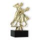 Trophy plastic figure dancing couple gold on black marble base 15,6cm