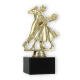 Trophy plastic figure dancing couple gold on black marble base 16,6cm