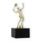 Pokal Kunststofffigur Tennisspielerin gold auf schwarzem Marmorsockel 14,6cm