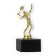 Pokal Kunststofffigur Tennisspieler gold auf schwarzem Marmorsockel 14,9cm
