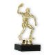 Pokal Kunststofffigur Tischtennisspieler gold auf schwarzem Marmorsockel 14,6cm