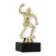 Pokal Kunststofffigur Tischtennisspieler gold auf schwarzem Marmorsockel 15,6cm