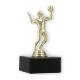 Pokal Kunststofffigur Volleyballspieler gold auf schwarzem Marmorsockel 12,9cm