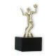 Pokal Kunststofffigur Volleyballspieler gold auf schwarzem Marmorsockel 13,9cm