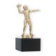 Beker metalen figuur American Football goud metallic op zwart marmeren voet 14.6cm