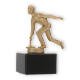 Trophies metal figure ice stock men gold metallic on black marble base 13,3cm