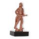 Trophy metal figure fireman bronze on black marble base 14,1cm
