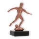 Pokal Metallfigur Fußball Herren bronze auf schwarzem Marmorsockel 13,6cm