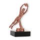 Trofeo figura metálica portero bronce sobre base mármol negro 13,0cm