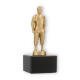 Trophy metal figure judo fighter gold metallic on black marble base 15.5cm