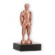Troféu figura metálica de judo lutador bronze sobre base de mármore preto 13,5cm