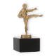Pokal Metallfigur Karatekämpfer goldmetallic auf schwarzem Marmorsockel 14,3cm
