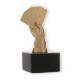 Trofeo figura de metal Skat oro metálico sobre base de mármol negro 14,0cm