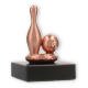 Trophy metal figure cone and ball bronze on black marble base 9,0cm