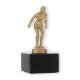 Troféu figura metálica nadador ouro metálico sobre base de mármore preto 13,5cm