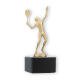 Trophy metal figure tennis men gold metallic on black marble base 17,0cm