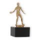 Trophy metal figure table tennis men gold metallic on black marble base 14,0cm